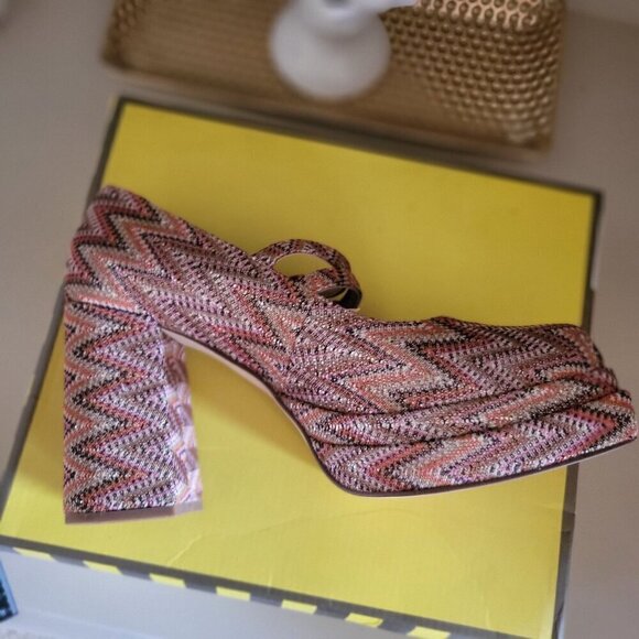 Circus NY By Sam Edelman Zigzag Platform Heels Mary Jane Multicolor 10M - Picture 5 of 8
